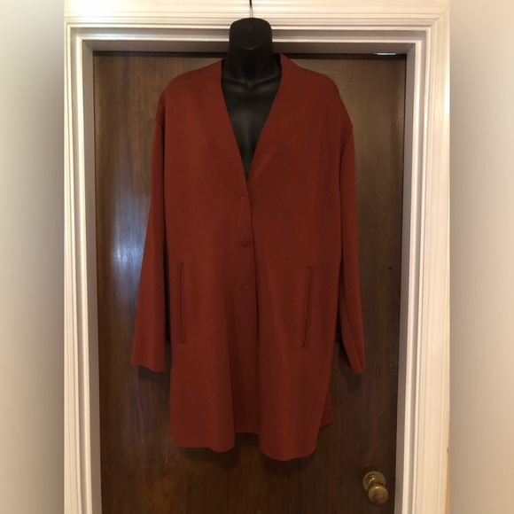 Carolina Belle Jackets & Blazers - Elegant Rust Women's Coat
